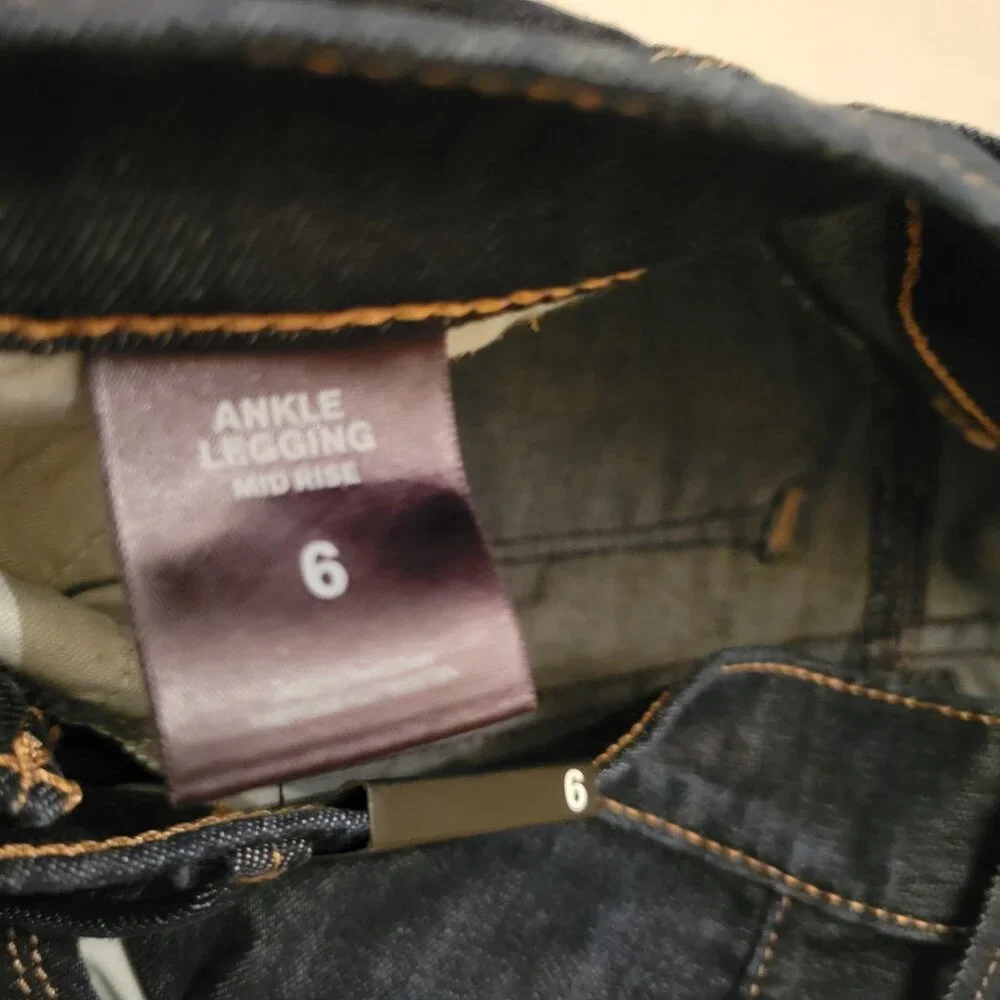 Express Jeans Ankle Legging Dark Blue Denim 6 NWT - Picture 7 of 11